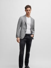 BOSS Grey Slim Fit Comfort Stretch Denim Jeans - Image 2 of 5