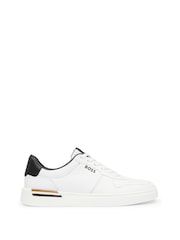 Bela - BOSS Signature Detail Cupsole Trainers in Leather - Slika 1 iz 5