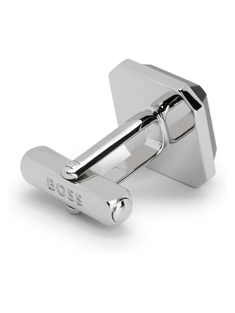 BOSS Cufflinks With Faceted Enamel Insert - Image 2 of 2