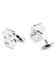 BOSS Silver Cufflinks With Double-Monogram Head - Image 2 of 3