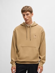 BOSS Natural 100% Cotton Terry Hoodie With Double B - Image 1 of 5