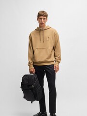 BOSS Natural 100% Cotton Terry Hoodie With Double B - Image 3 of 5