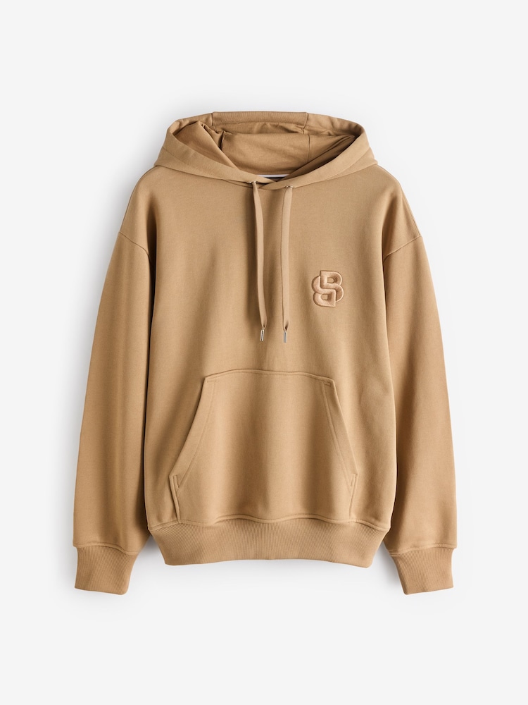 BOSS Natural 100% Cotton Terry Hoodie With Double B - Image 5 of 5 BOSS Natural 100% Cotton Terry Hoodie With Double B - Image 5 of 5