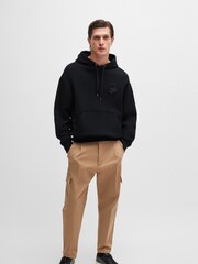 BOSS Black 100% Cotton Terry Hoodie With Double B - Image 3 of 5