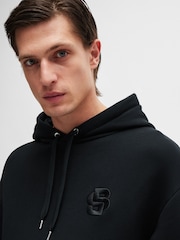 BOSS Black 100% Cotton Terry Hoodie With Double B - Image 4 of 5