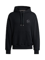BOSS Black 100% Cotton Terry Hoodie With Double B - Image 5 of 5