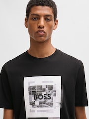 BOSS Black 100% Cotton Jersey Logo-Artwork T-Shirt - Image 3 of 5