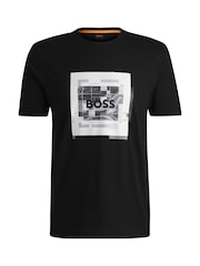 BOSS Black 100% Cotton Jersey Logo-Artwork T-Shirt - Image 5 of 5