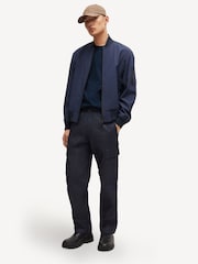 BOSS Navy Relaxed Fit Tales Box Logo 100% Cotton T-Shirt - Image 4 of 4
