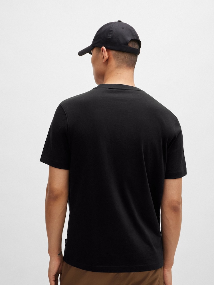 BOSS Black Seasonal Artwork Regular Fit Jersey 100% Cotton T-Shirt - Image 2 of 5
