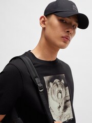 BOSS Black Seasonal Artwork Regular Fit Jersey 100% Cotton T-Shirt - Image 4 of 5