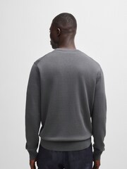 BOSS Grey Kanovano Box Logo Cotton and Cashmere Blend Jumper - Image 2 of 4