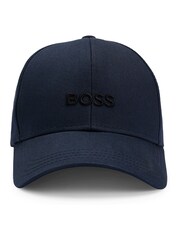 modra - BOSS Vezen logotip 100% bombažna kapa; črka iz bombažnega sukna - Slika 4 iz 4