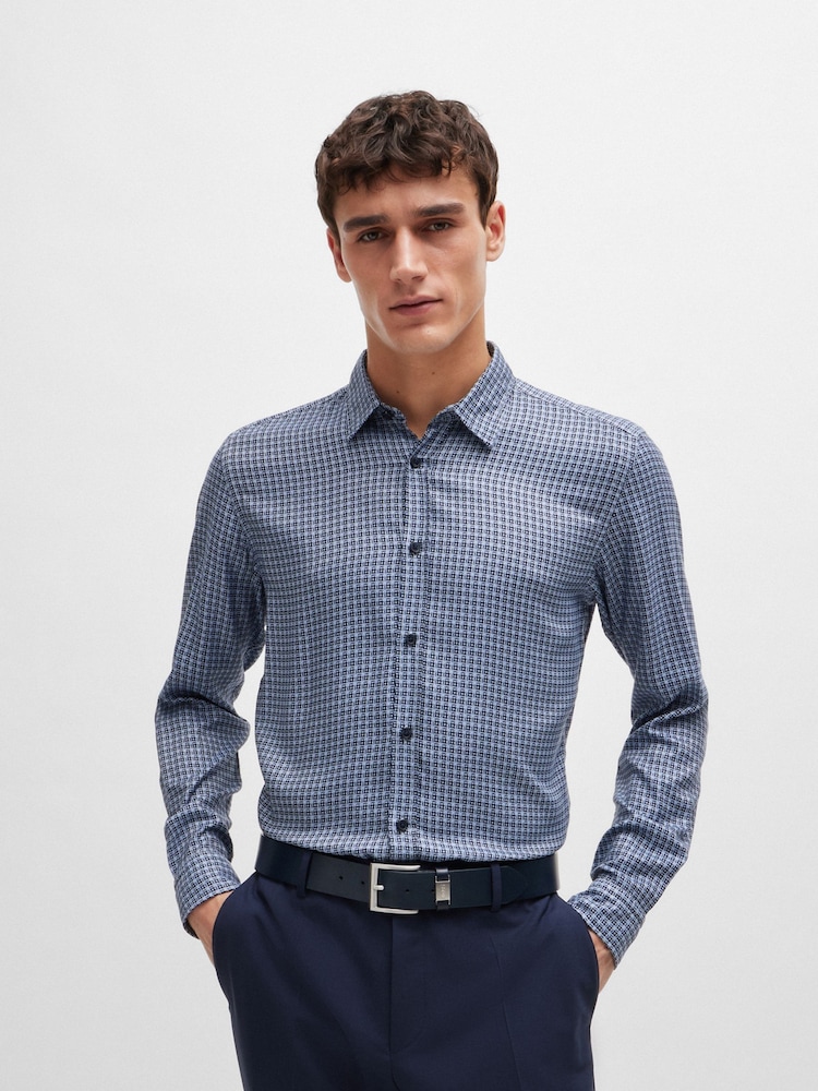 BOSS Blue Regular-Fit Shirt Chambray Printed - Image 1 of 6