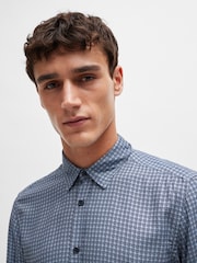 BOSS Blue Regular-Fit Shirt Chambray Printed - Image 3 of 6