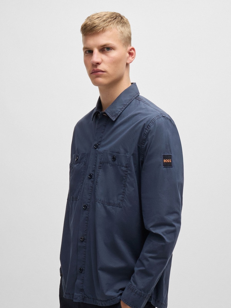 BOSS Oversized Cotton Poplin Overshirt - Image 1 of 6