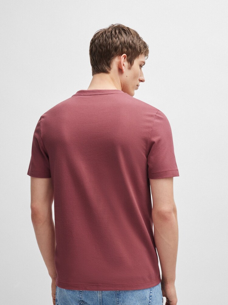 BOSS Red BOSS Bubble-Jacquard Structure Cotton BlendT-Shirt - Image 2 of 6