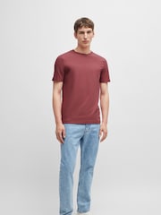 BOSS Red BOSS Bubble-Jacquard Structure Cotton BlendT-Shirt - Image 3 of 6