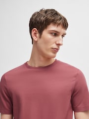BOSS Red BOSS Bubble-Jacquard Structure Cotton BlendT-Shirt - Image 4 of 6