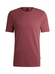 BOSS Red BOSS Bubble-Jacquard Structure Cotton BlendT-Shirt - Image 6 of 6