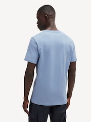 BOSS Light Blue Relaxed Fit Tales Box Logo 100% Cotton T-Shirt - Image 2 of 5