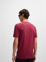 BOSS Red Regular Fit Tonal Rubber Logo 100% Cotton T-Shirt - Image 2 of 5