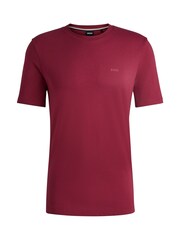 BOSS Red Regular Fit Tonal Rubber Logo 100% Cotton T-Shirt - Image 5 of 5