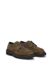 BOSS Green Derby Shoes in Suede With Apron Toe - Image 1 of 5