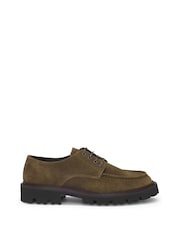 BOSS Green Derby Shoes in Suede With Apron Toe - Image 3 of 5