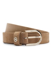 BOSS Natural Suede Belt With Double B Monogram - Image 1 of 5