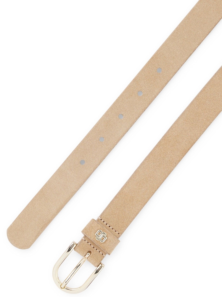 BOSS Natural Suede Belt With Double B Monogram - Image 2 of 5