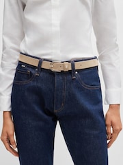 BOSS Natural Suede Belt With Double B Monogram - Image 4 of 5