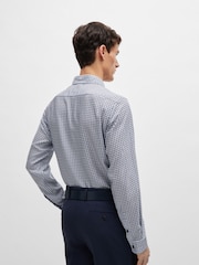 BOSS Dark Blue Regular-Fit Shirt Chambray Printed - Image 2 of 4