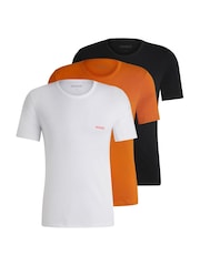 HUGO 100% Cotton Logo Print T-Shirts 3 Pack - Slika 1 iz 5