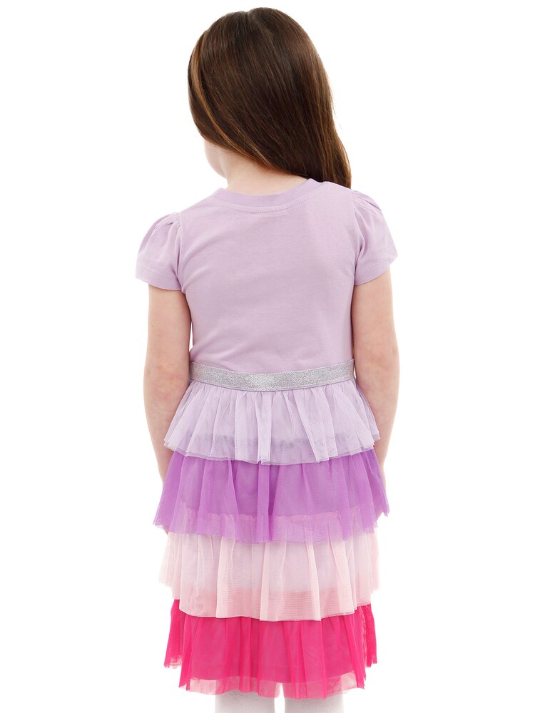 Character Purple Barbie Tulle Party 100% Cotton Dress - Image 2 of 6
