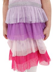 Character Purple Barbie Tulle Party 100% Cotton Dress - Image 3 of 6