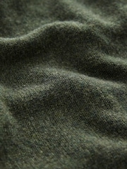 Green Khaki 100% Wool High Roll Neck Short Knitted Jumper Dress - Image 7 of 7