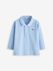GANT Blue Baby Shield Piqué 100% Cotton Polo Shirt - Image 1 of 1