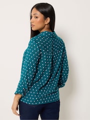 M&Co Green Petite Long Sleeve Dobby Shirt - Image 3 of 6