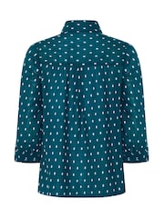 M&Co Green Petite Long Sleeve Dobby Shirt - Image 6 of 6