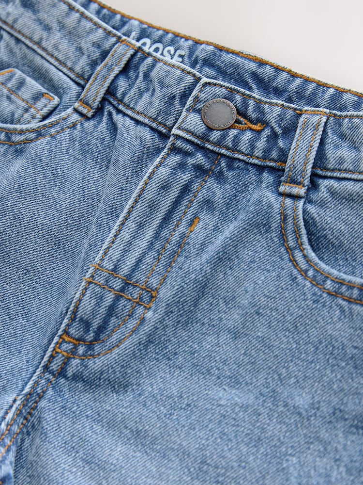 קרעים בצבע כחול - מכנסי ג'ינס, סדרת Authentic, %100 כותנה (גיל 3 עד 16) - Image 3 of 4