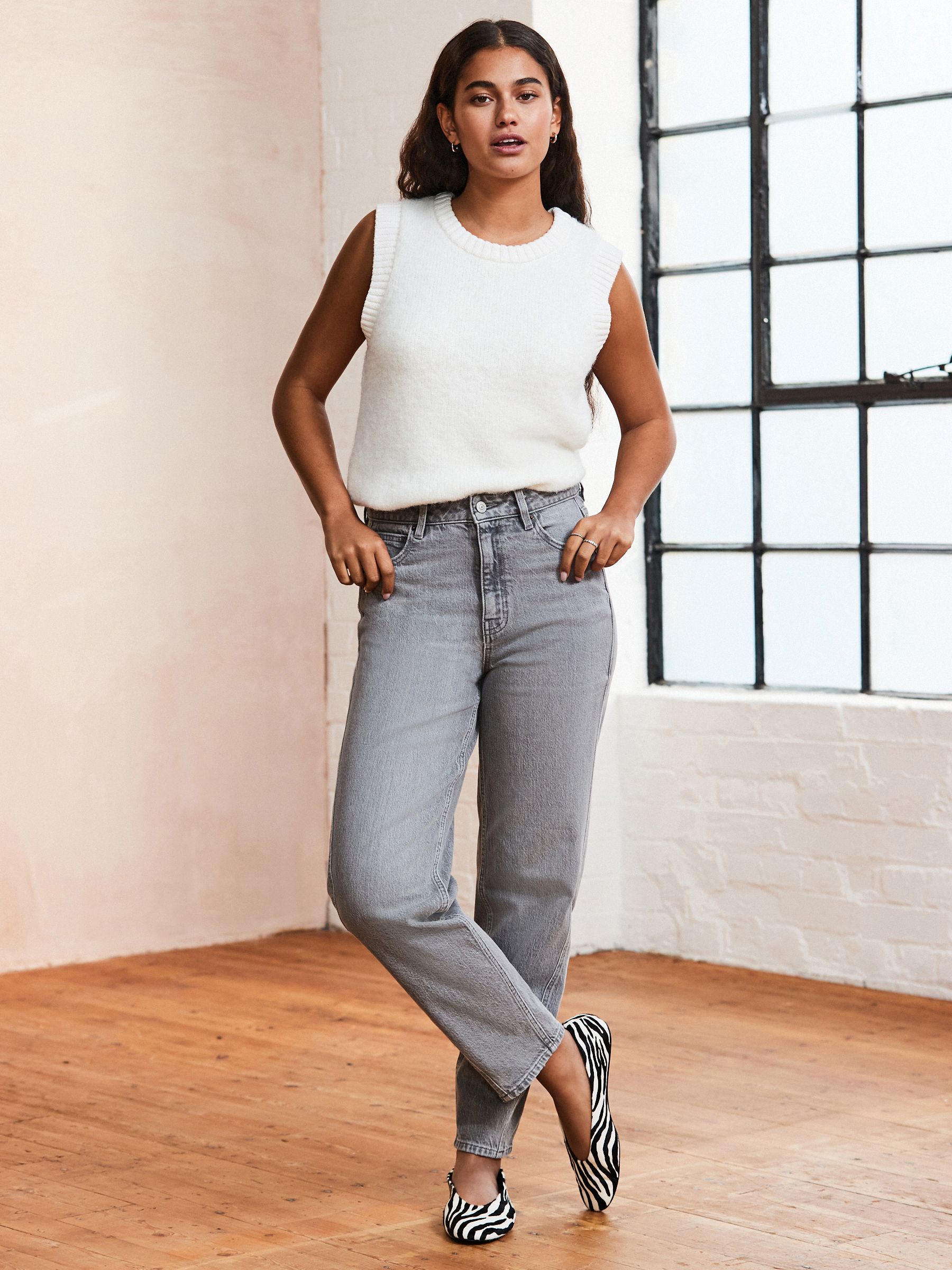 Barrel Jeans for Women Plus Size Trendy Wide Leg Mid Rise