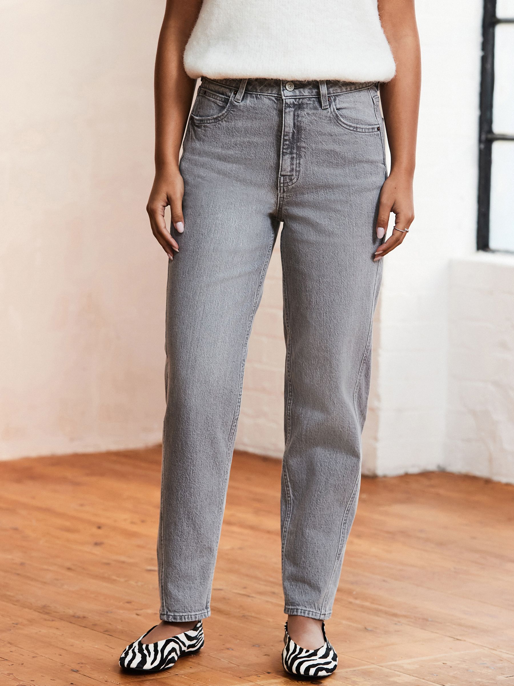 Buy Grey Authentic Carrot Barrel Jeans from Next USA