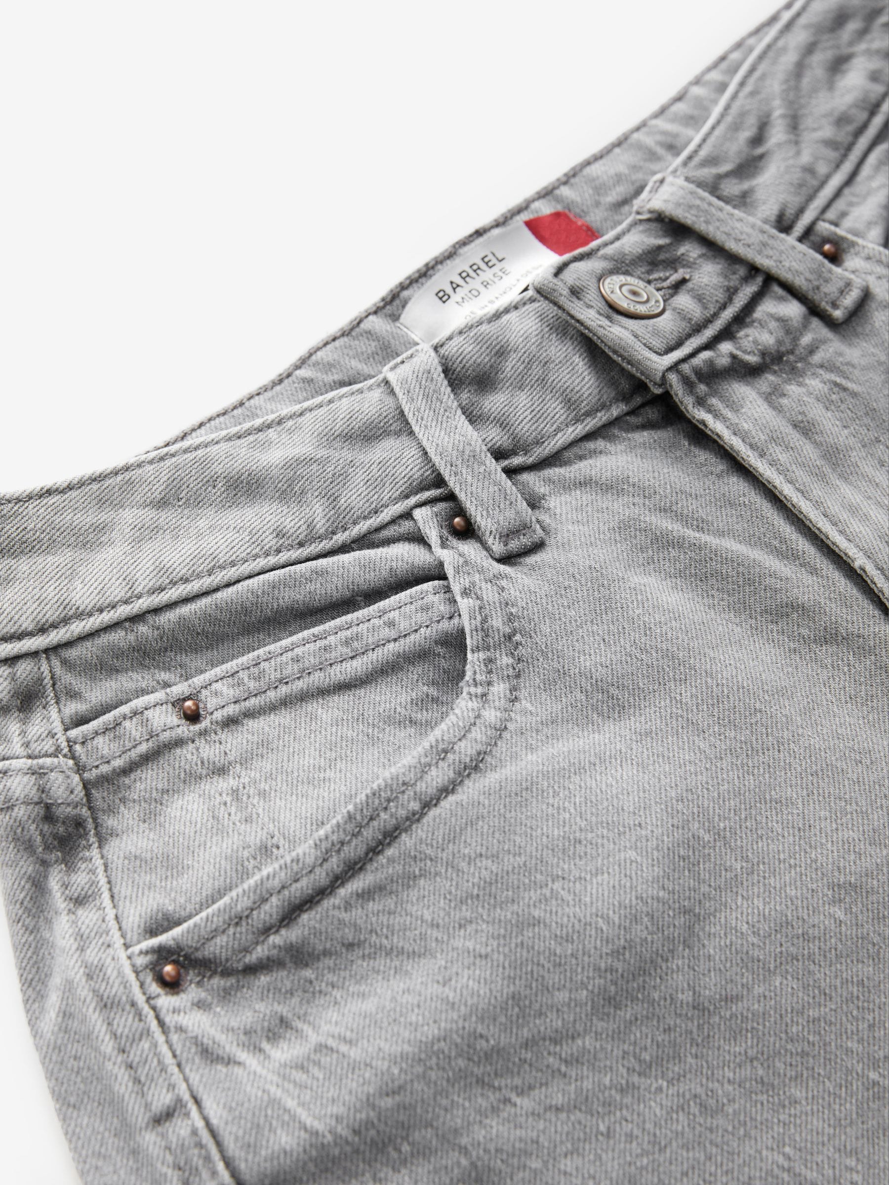 Buy Grey Authentic Carrot Barrel Jeans from Next USA