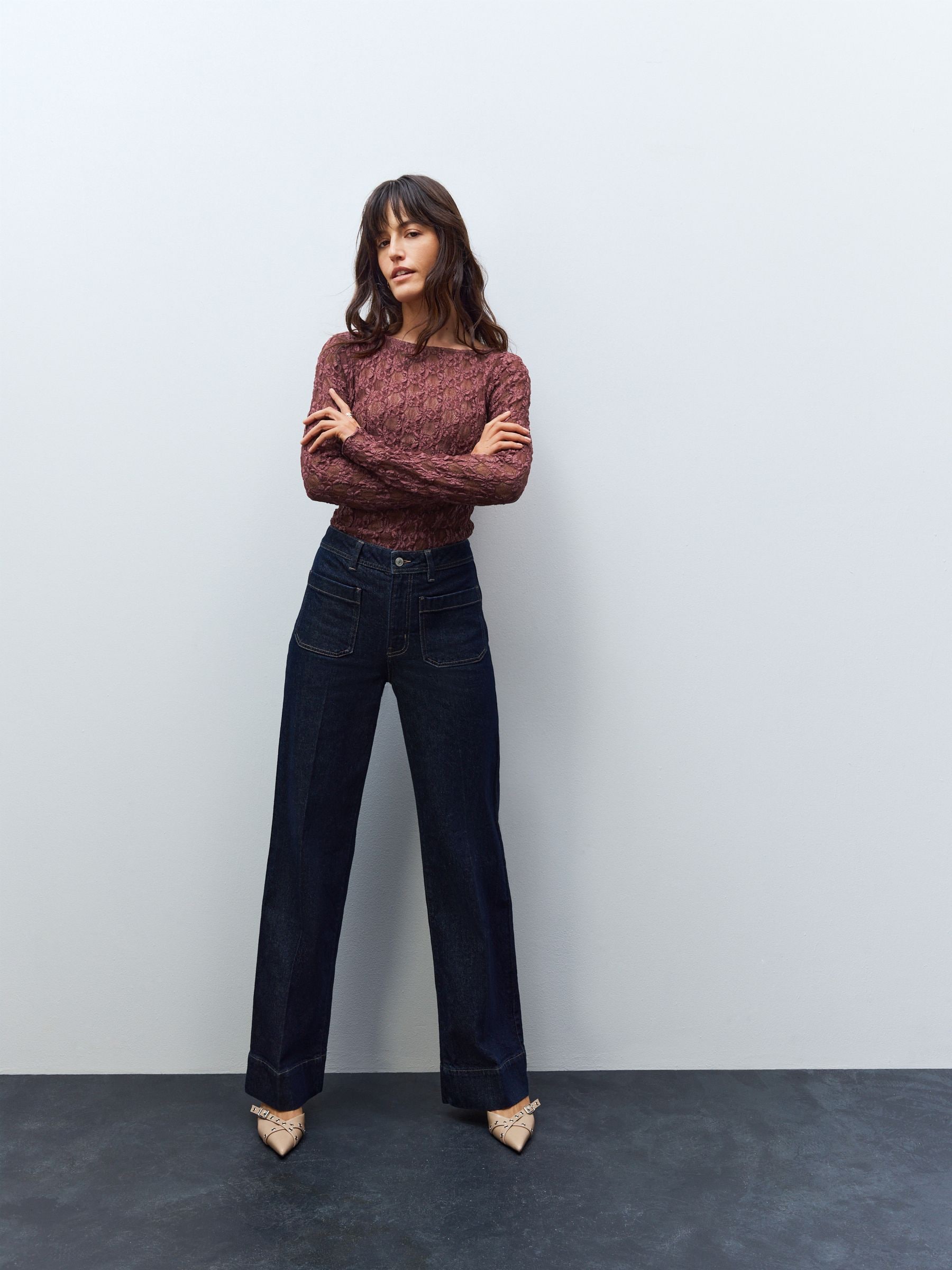 Buy Rinse Patch Pocket Wide Leg Jeans from the Next UK online shop