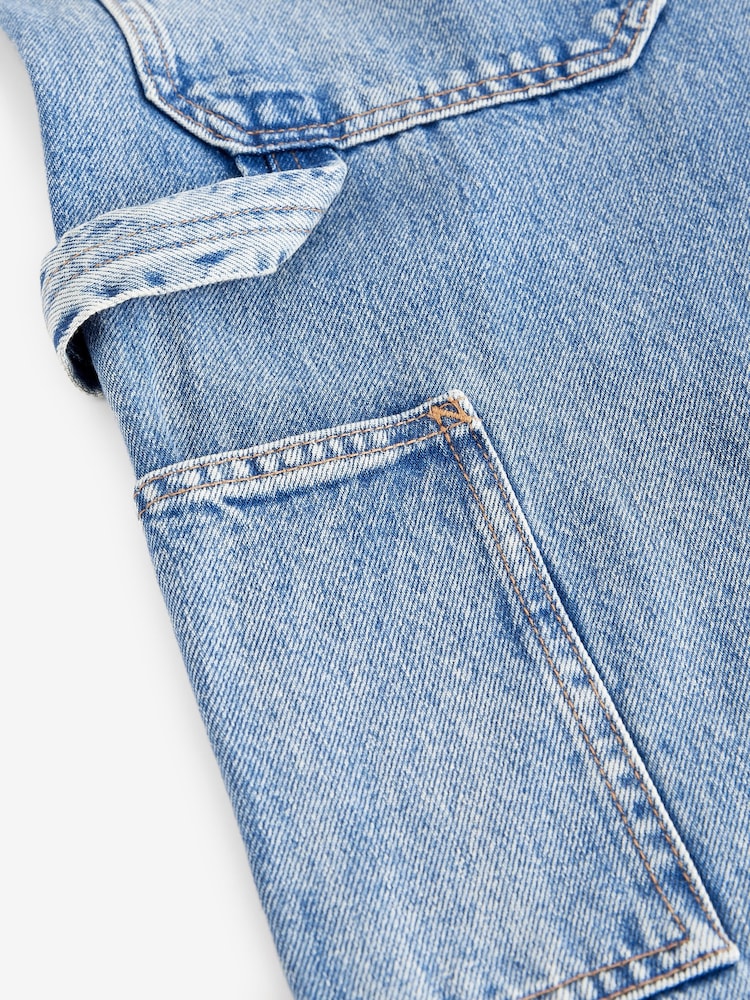 Normaal blauw - Carpenter jeans met wijde pijpen van 100% katoen - Image 8 of 10