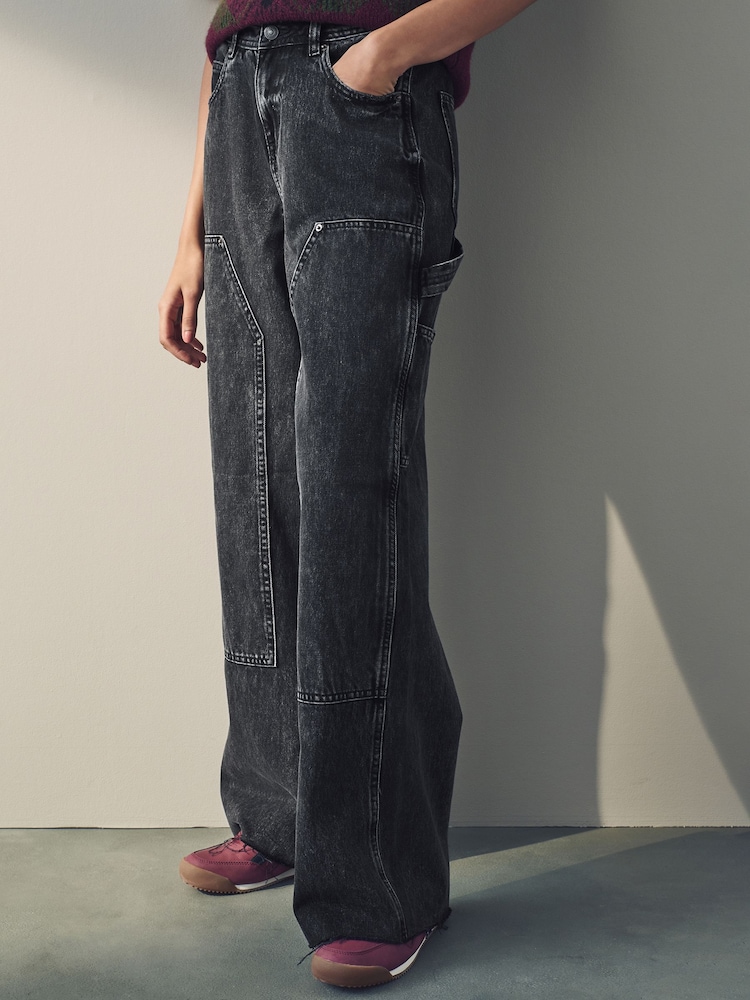 Noir - Charpentier Ample 100Jeans % coton - Image 3 of 8