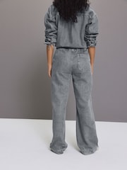 Grey Elasticated Waist Wide Leg Jeans - Image 2 of 7