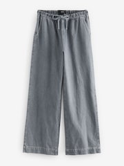 Grey Elasticated Waist Wide Leg Jeans - Image 5 of 7