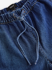 Mid Blue Elasticated Waist Wide Leg Jeans - Image 7 of 8